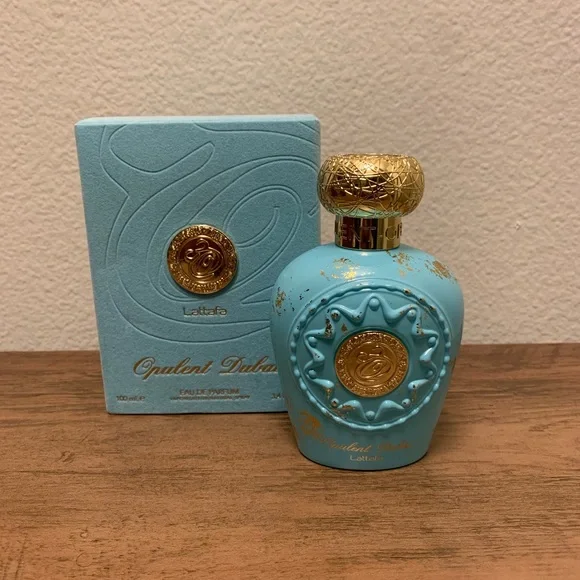 Lattafa Opulent Dubai Blue and Gold Perfume - Picture 2 of 2